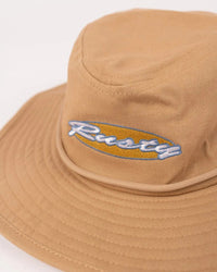 Stumps Embroidered Cricket Hat - Khaki - Rusty - Splash Swimwear  - hats, mens, mens hats, new accessories, new arrivals, new mens, Rusty, Sept23 - Splash Swimwear 
