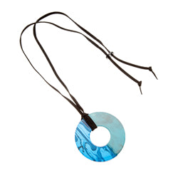 Sia Resin Ring Necklace - Blue Scarab - Splash Swimwear  - accessories, blue scarab, jewellery, Jun24, necklace, Womens - Splash Swimwear 