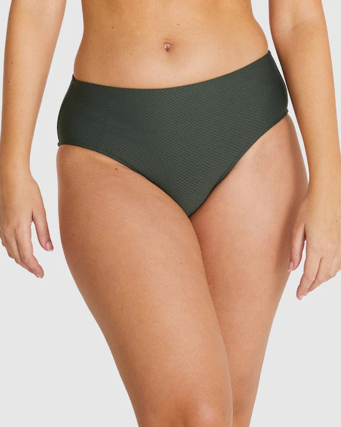 Rococco Mid Bikini Pant - Olive - Baku - Splash Swimwear  - Baku, bikini bottoms, Jul23, Womens, womens swim - Splash Swimwear 