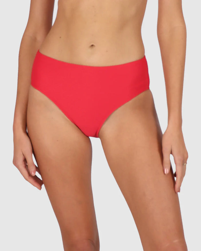 Rococco Mid Bikini Pant - Cherry - Baku - Splash Swimwear  - April24, Baku, Bikini Bottom, new arrivals, new swim, women swimwear - Splash Swimwear 