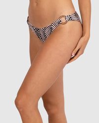 Tidal Wave Ring Side Hipster Pant - Black/ Tan - Baku - Splash Swimwear  - Baku, bikini bottoms, Oct23, Womens, womens swim - Splash Swimwear 