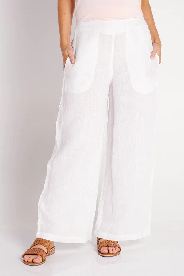 Pula Luxe Linen Pants - White - Rubyyaya - Splash Swimwear  - Dec 23, Dresses, Womens, womens clothing - Splash Swimwear 