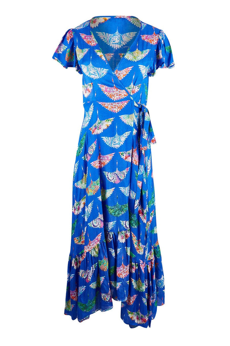 Birds Of Surfers Wrap Dress - Blue - Rubyyaya - Splash Swimwear  - Dec 23, Dresses, rubyyaya, Womens, womens clothing - Splash Swimwear 
