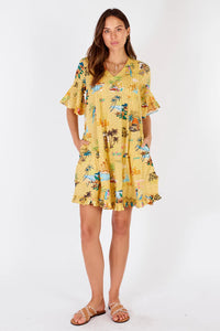 Ohana Mini Dress - Yellow