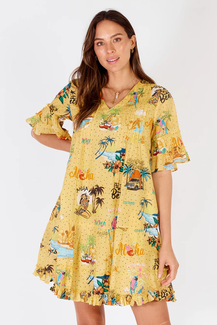 Ohana Mini Dress - Yellow