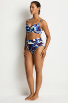 Sea Level Rumba High Waist Gathered Side Pant — Denim Blue