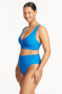 Honeycomb Cross Front Multifit Bikini Top - Capri - Sea Level - Splash Swimwear  - Aug23, Bikini Tops, new arrivals, new swim, Sea Level - Splash Swimwear 