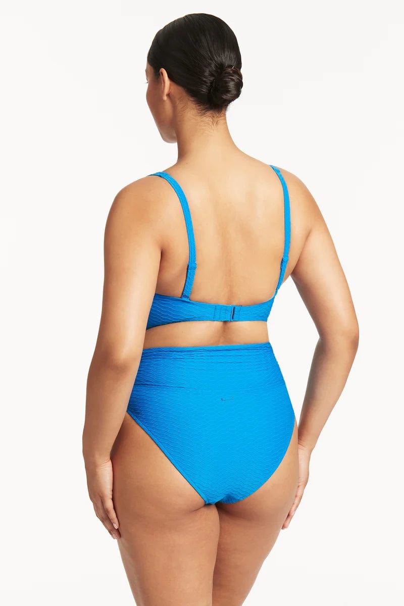 Honeycomb Cross Front Multifit Bikini Top - Capri - Sea Level - Splash Swimwear  - Aug23, Bikini Tops, Sea Level, Womens - Splash Swimwear 