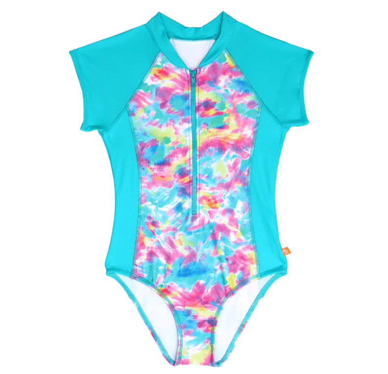 Island Girl short sleeve Surfsuit - Salty Ink - Splash Swimwear  - Aug23, Girls 8-14, new arrivals, new kids, new swim, salty ink - Splash Swimwear 