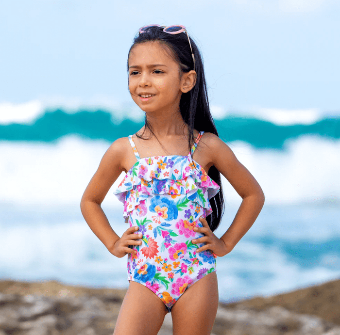 Miss Leilani One pIece - Salty Ink - Splash Swimwear  - girls 00-7, kids, Kids Swimwear, new kids, Sept23, swim kids - Splash Swimwear 