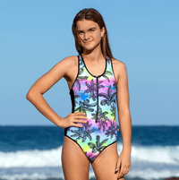 Sunset Beach One Piece - Salty Ink - Splash Swimwear  - Girls 8-14, girls 8-16, kids, Kids Swimwear, new kids, Sept23, swim kids - Splash Swimwear 
