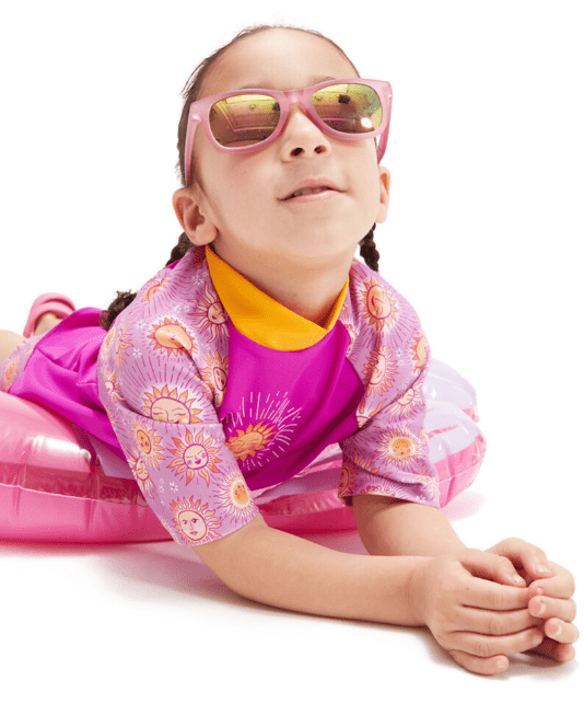 Toddler Girls Short Sleeve Printed Rash Top Set - Speedo - Splash Swimwear  - girls 00-7, kids, Oct22, speedo - Splash Swimwear 