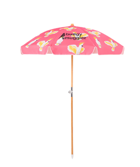 Beach Umbrella Cockatoo Print - Budgy Smuggler - Splash Swimwear  - Beach Accessories, Budgy Smuggler, Oct23 - Splash Swimwear 