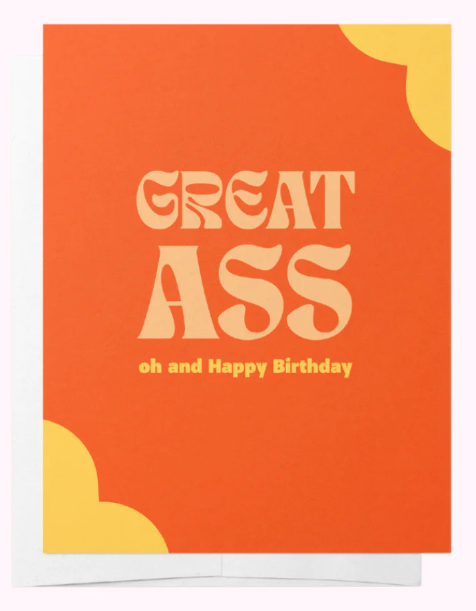 Great Arse. Oh and Happy Birthday Greeting Card - Bad on Paper - Splash Swimwear  - Bad on Paper, gift card, Mar24 - Splash Swimwear 