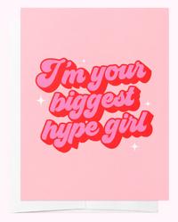 I'm Your Biggest Hype Girl Greeting Card - Bad on Paper - Splash Swimwear  - Bad on Paper, gift card, Mar24 - Splash Swimwear 