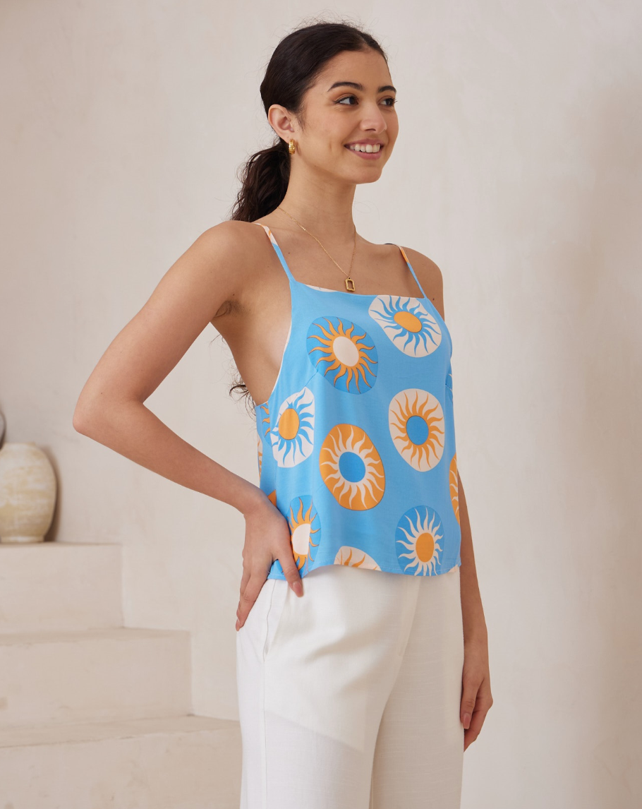 Cosmic Sun Cami Top - WITS The Label - Splash Swimwear  - Mar24, new arrivals, new clothing, wits the label, women clothing, womens top - Splash Swimwear 