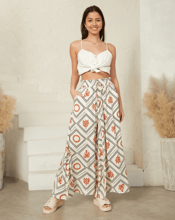 Ring of Fire Elastic Pant - WITS The Label - Splash Swimwear  - May24, new arrivals, pants, wits the label, women clothing, Womens Pants - Splash Swimwear 