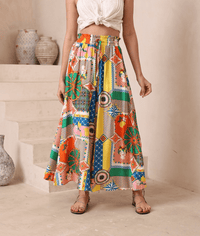 Venice Wide Leg Pants - Multi Print