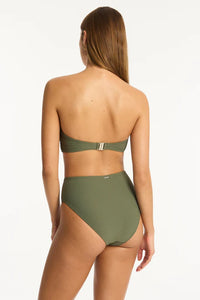 Spinnaker U Bar Bandeau - Khaki - Sea Level - Splash Swimwear  - Bikini Tops, Jun24, new, sea level, Womens, womens swim - Splash Swimwear 