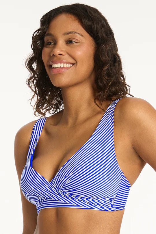 Varsity Cross Front Multifit Bra - Sea Level - Splash Swimwear  - Bikini Tops, Jan24, sea level, Womens, womens swim - Splash Swimwear 