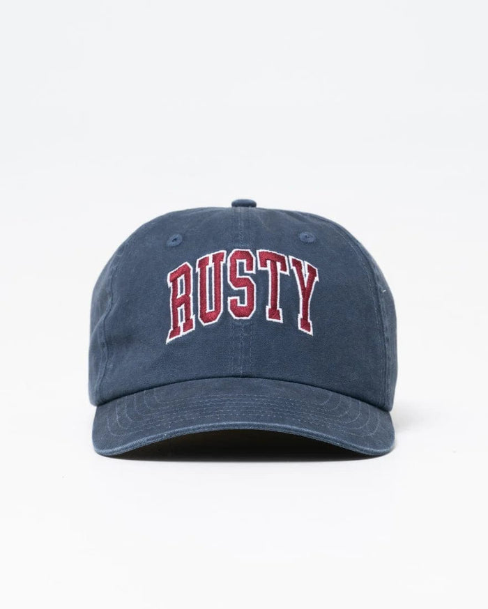 Half Time Dad Cap - Navy Blue - Rusty - Splash Swimwear  - hats, May23, mens, mens hats, new mens, Rusty, Rusty Mens - Splash Swimwear 