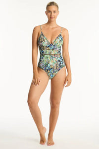 Wildflower Spliced Tri One Piece - Sea Level - Splash Swimwear  - new swim, Nov 23, One Pieces, sea level - Splash Swimwear 