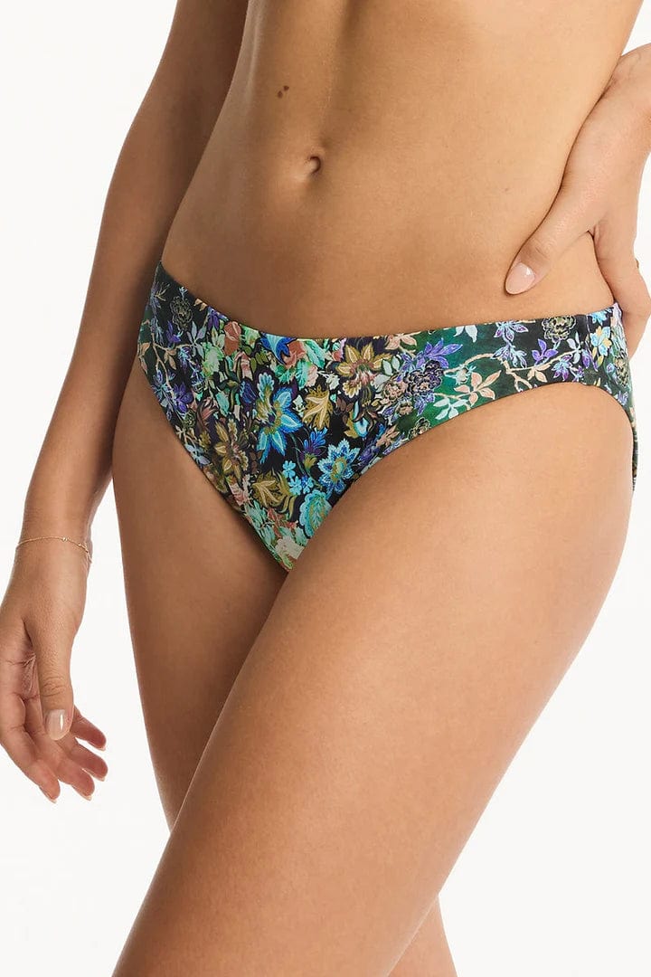 Wildflower Regular Cheeky Pant - Sea Level - Splash Swimwear  - bikini bottoms, Nov 23, sea level, Womens - Splash Swimwear 