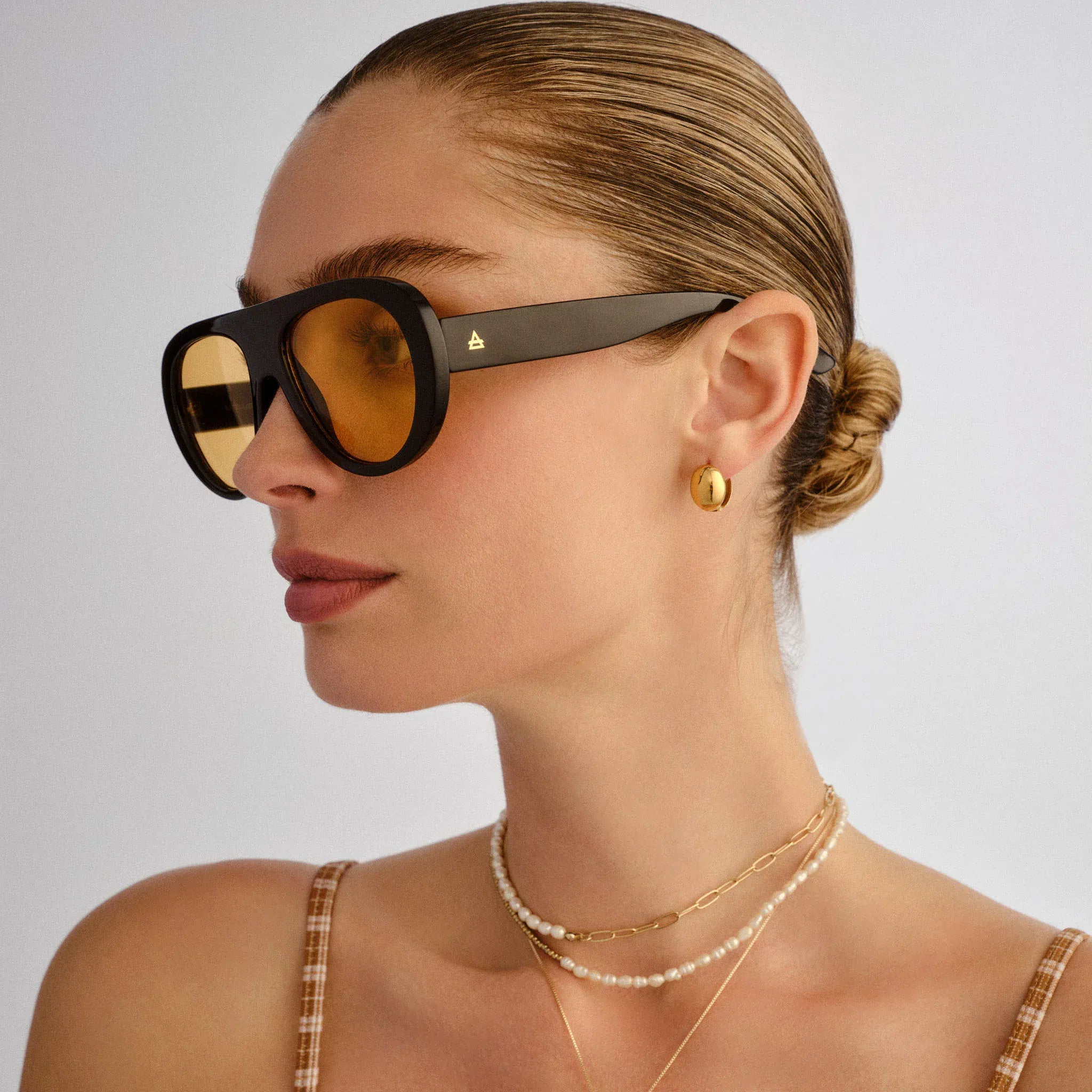 Aire AIRE Satellite Sunnies - Black Amber Tint AIR2612346 Aire Whirlpool Sunnies - Black Splash Swimwear Sunnies 9324976443175