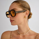 Aire AIRE Satellite Sunnies - Black Amber Tint AIR2612346 Aire Whirlpool Sunnies - Black Splash Swimwear Sunnies 9324976443175