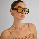 Aire AIRE Satellite Sunnies - Black Amber Tint AIR2612346 Aire Whirlpool Sunnies - Black Splash Swimwear Sunnies 9324976443175