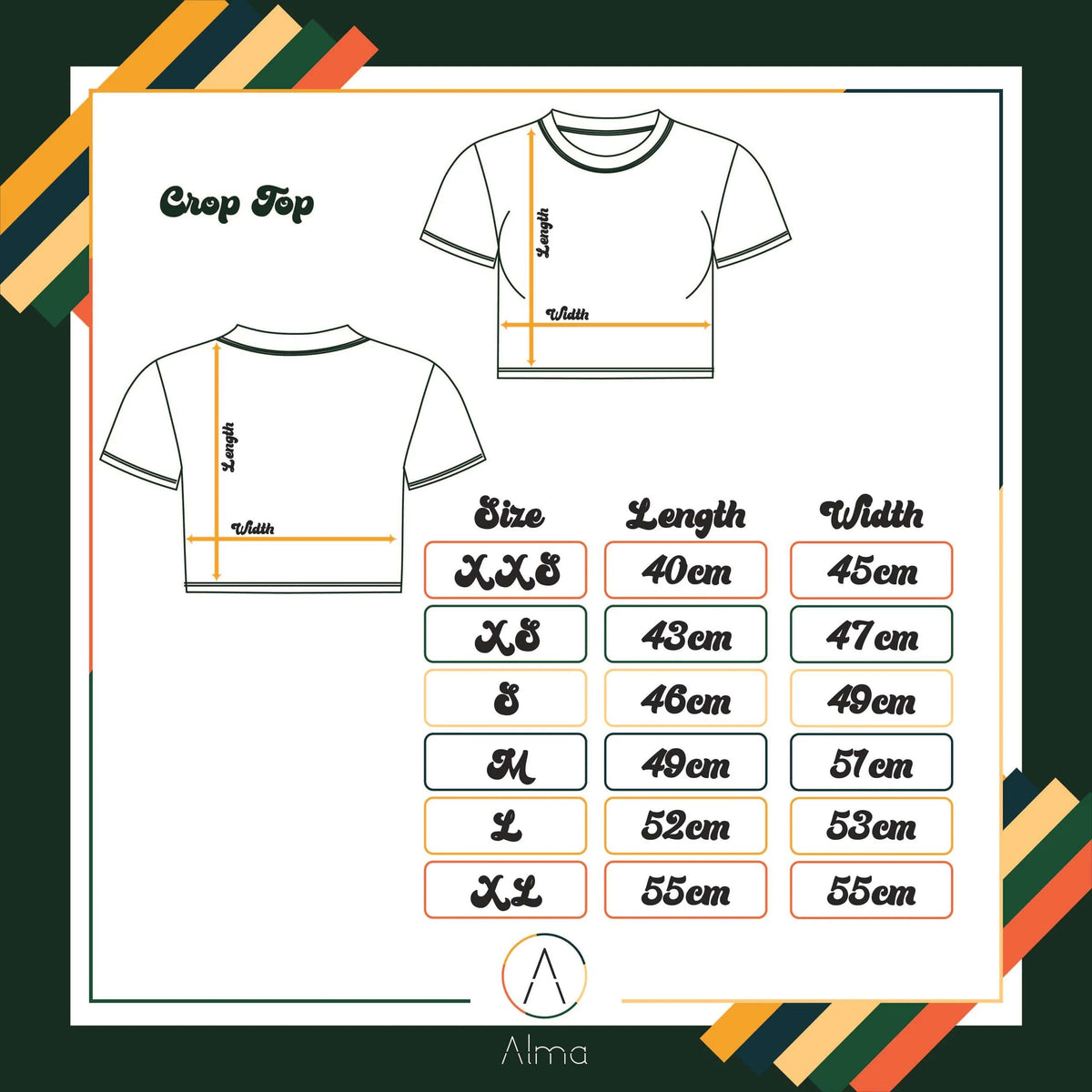 Alma T-shirt Darwin Kombi Grey Crop Top