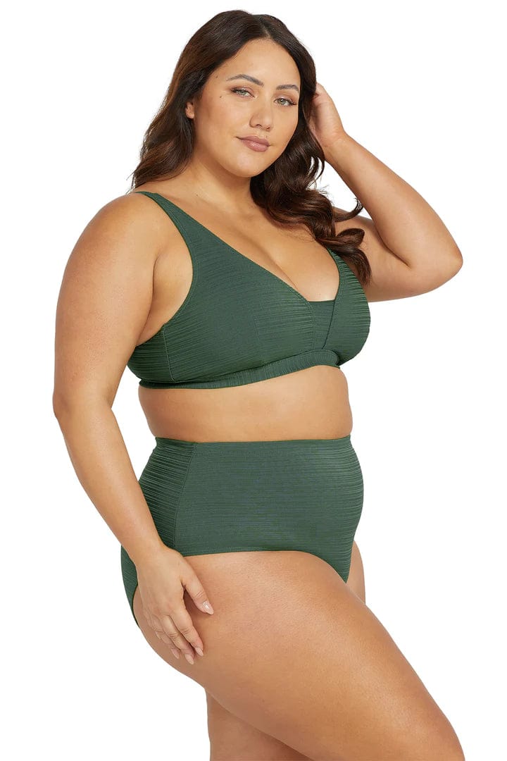 Artesands Aria Renoir High Waist Bikini Bottom - Olive Artesands Aria Renoir High Waist Bikini Bottom - Olive Splash Swimwear Bikini Bottoms