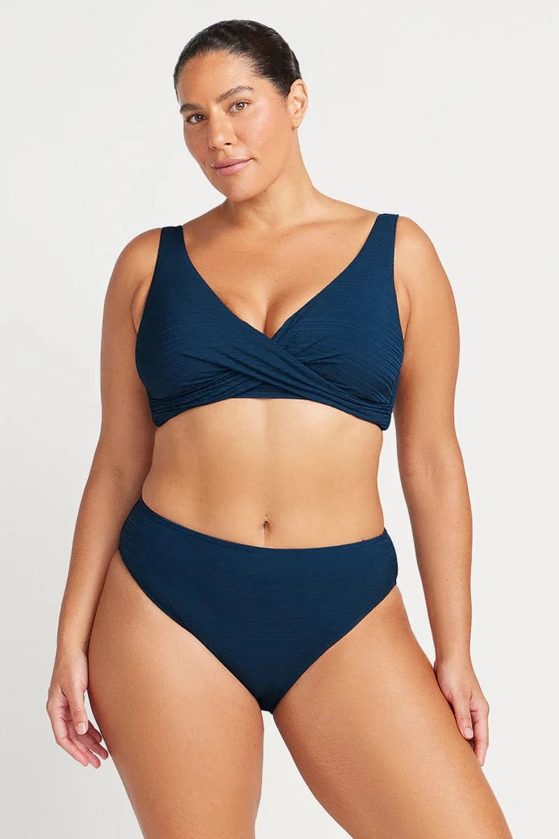 Artesands Artesands Aria Monet Curve Fit Mid Rise Swim Pant - Navy Artesands Aria Monet Curve Fit Mid Rise Swim Pant - Navy Splash Swimwear Bikini Bottoms