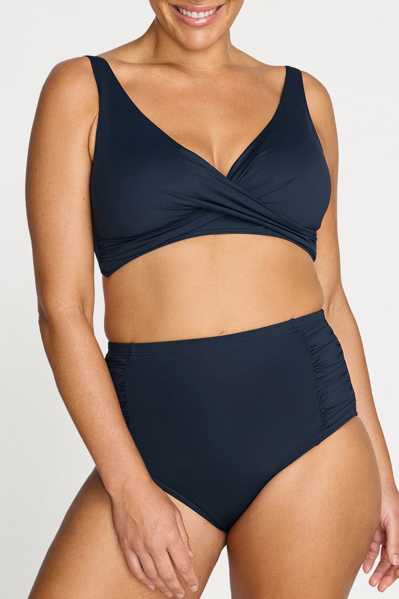 Artesands Artesands Hues Rouched Side High Waist Pant Artesands Hues Rouched Side High Waist Pant | Australia Splash Swimwear Bikini Bottoms