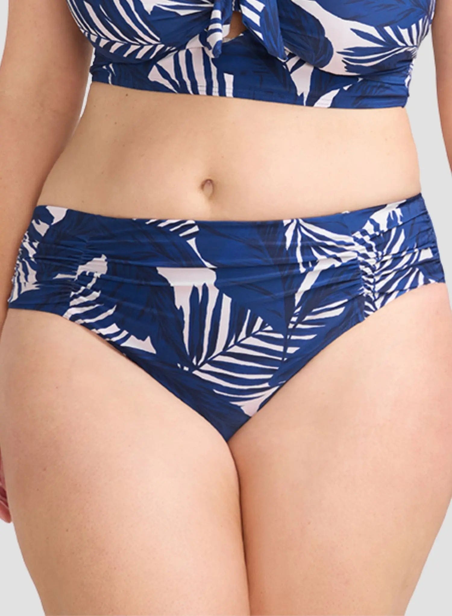 Artesands Artesands Lanthera DeKooning Ruched Swim Pant - Navy Peony Artesands Lanthera DeKooning Ruched Swim Pant - Navy Peony Splash Swimwear Bikini Bottoms
