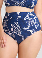 Artesands Artesands Lanthera Raphael High Waist Ruched Swim Pant - Navy Peony Artesands Lanthera Raphael High Waist Ruched Swim Pant - Navy Peony Splash Swimwear Bikini Bottoms