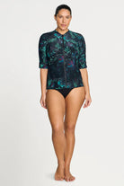 Artesands Artesands Lunafleur Surat Sunsafe Top Mid Sleeve - Navy Artesands Lunafleur Surat Sunsafe Top Mid Sleeve - Navy Splash Swimwear Rashies & Sunsuits