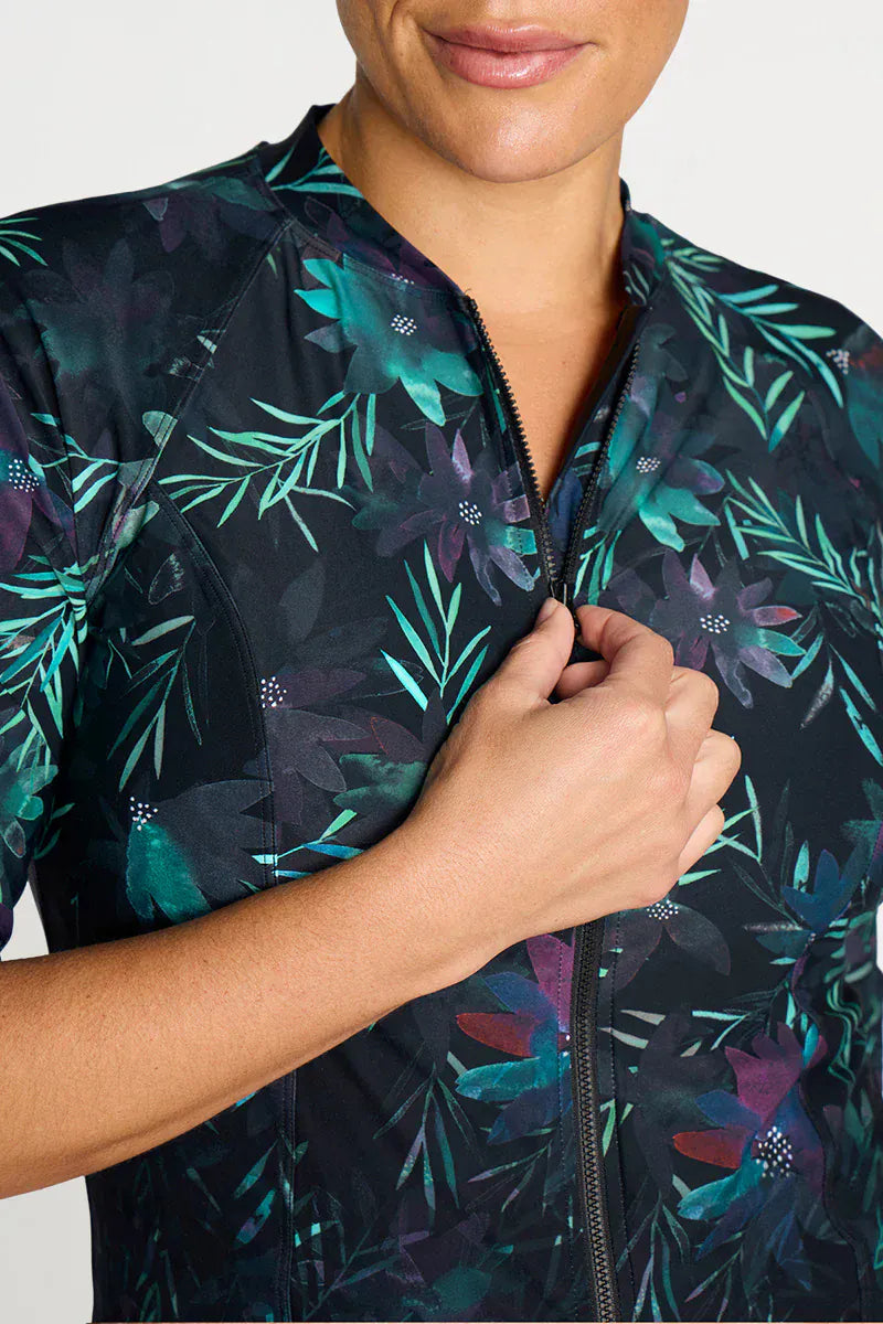 Artesands Artesands Lunafleur Surat Sunsafe Top Mid Sleeve - Navy Artesands Lunafleur Surat Sunsafe Top Mid Sleeve - Navy Splash Swimwear Rashies & Sunsuits