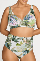 Artesands Artesands Lushara Cezanne D/DD Underwire Midriff Top & Botticelli High Waist Swim Pant Bikini Set - White AT3772LS+AT4705LS-14 Artesands Lushara Cezanne D/DD Underwire Midriff Top & Botticelli High Waist Swim Pant Bikini Set - White Splash Swimwear Bikini Set 14 35507691034905