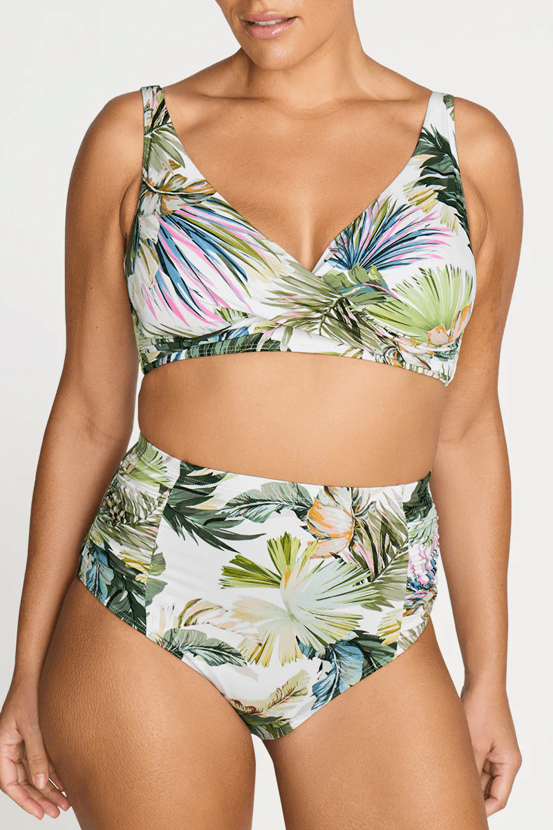 Artesands Artesands Lushara Delacroix Cross Over Bikini Top - White Artesands Lushara Delacroix Cross Over Bikini Top - White Splash Swimwear