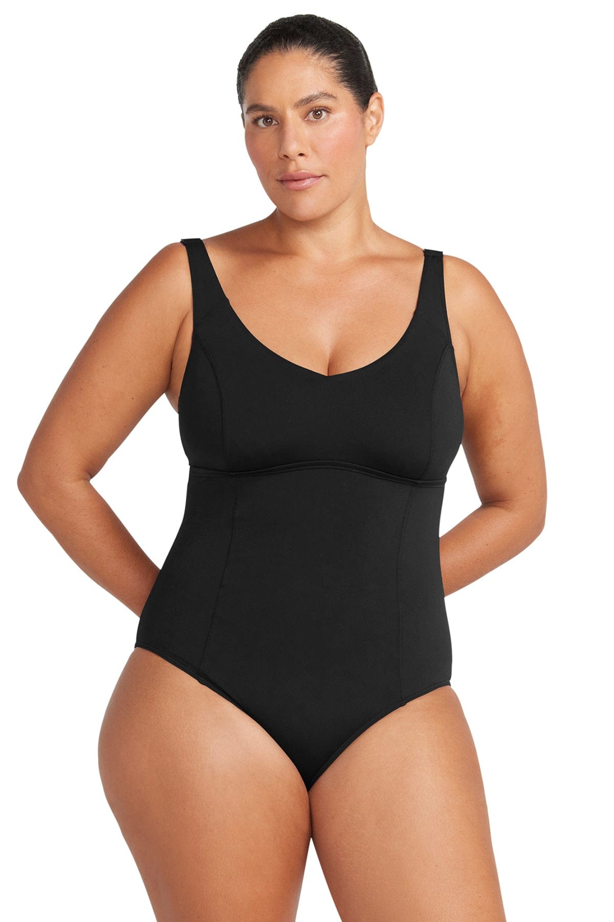 Artesands Artesands Natare Chlorine Resistant Turner Clip Back One Piece - Black AT1725CR Artesands Natare Chlorine Resistant Turner Clip Back One Piece - Black Splash Swimwear One Piece 14 9347760184924