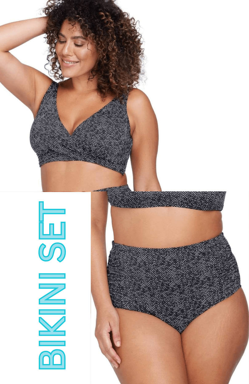 Artesands Artesands Zig Zag Delacroix Bikini Top & Ruched Side High Waist Pant Bikini Set Artesands Zig Zag Delacroix Bikini Top & Ruched Side High Waist Pant Bikini Set Splash Swimwear Bikini Set 16 / Black 1000026265