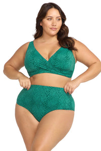 Artesands Bikini Bottoms Ekhis Renoir High Waist Pant - Green Artesands Ekhis Renoir High Waist Pant - Green