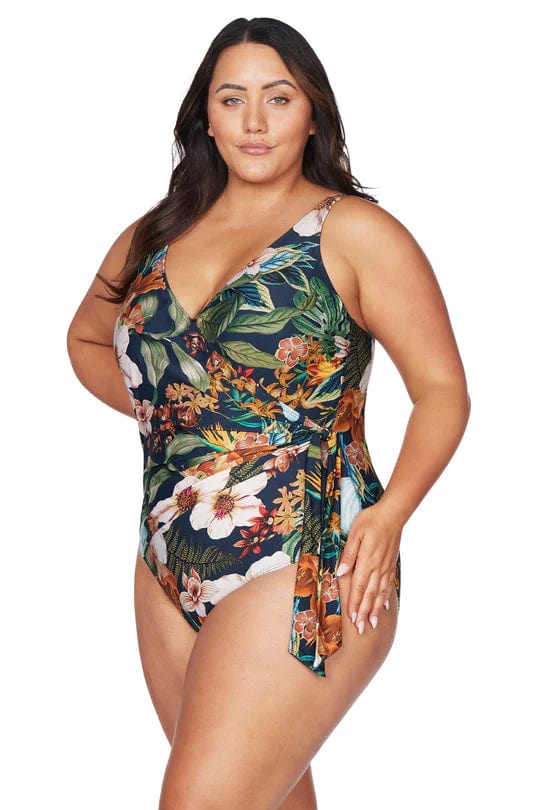 Artesands Into The Saltu Hayes Underwire One Piece - Navy Splash Swimwear One Pieces