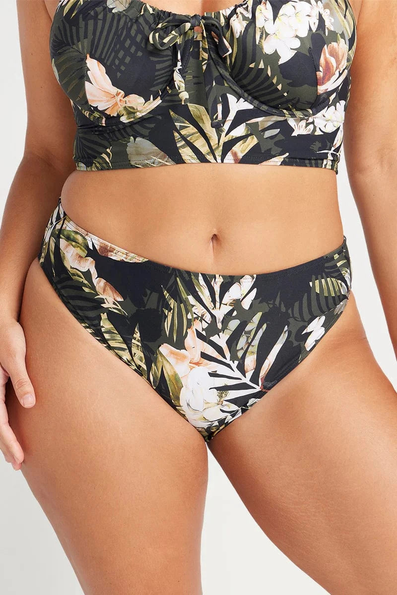 Artesands Neo Du Palmis Monet Curve Fit Mid Rise Swim Pant   - Black Neo Du Palmis Monet Curve Fit Mid Rise Swim Pant   - Black Splash Swimwear Bikini Bottoms