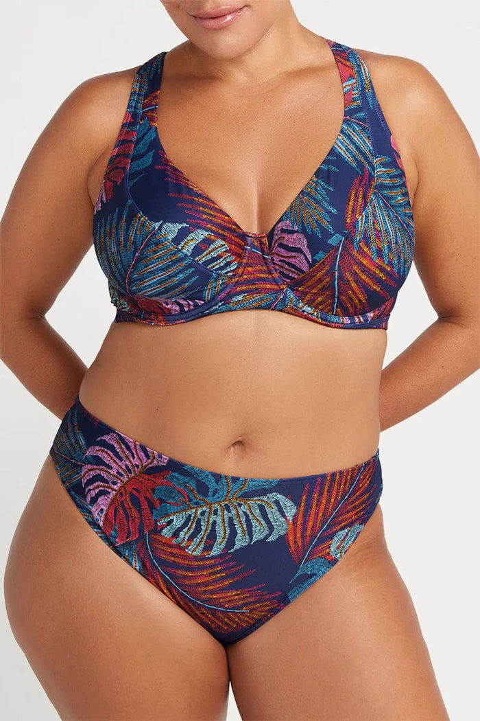 Artesands Nu Ornare Monet Curve Fit Mid Rise Swim Pant - Navy Artesands Nu Ornare Monet Curve Fit Mid Rise Swim Pant - Navy Splash Swimwear Bikini Bottoms