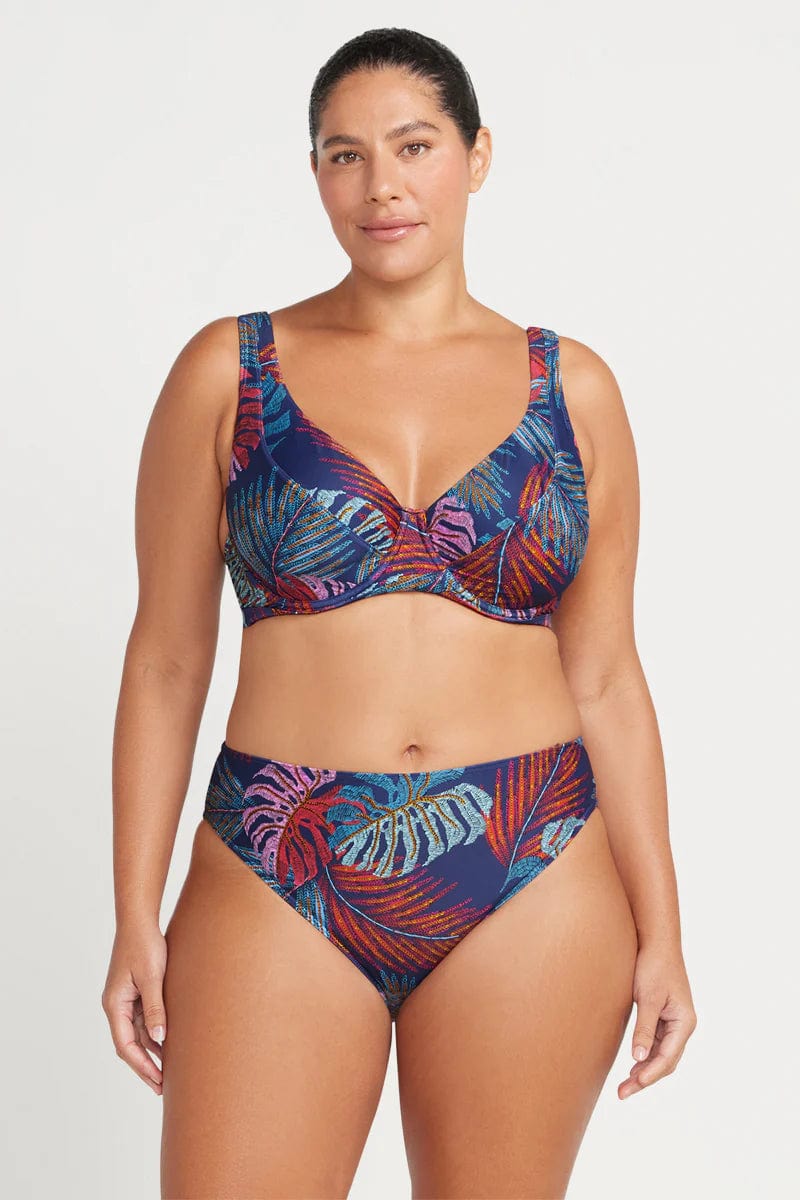 Artesands Nu Ornare Monet Curve Fit Mid Rise Swim Pant - Navy Artesands Nu Ornare Monet Curve Fit Mid Rise Swim Pant - Navy Splash Swimwear Bikini Bottoms