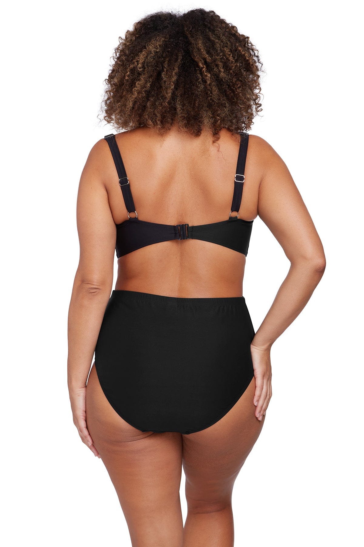 Artesands Recycled Hues Botticelli High Waist Swim Pant - Black Splash Swimwear Bikini Bottoms