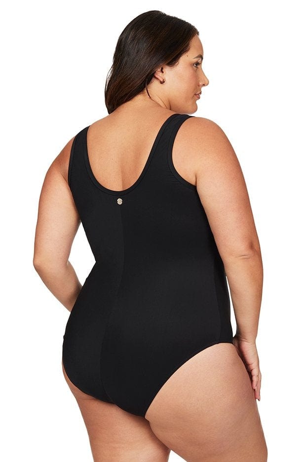 Sculpt Fuseli One Piece - Black - Artesands - Splash Swimwear  - artesands, d-g, May22, One Pieces, plus size, Womens - Splash Swimwear 