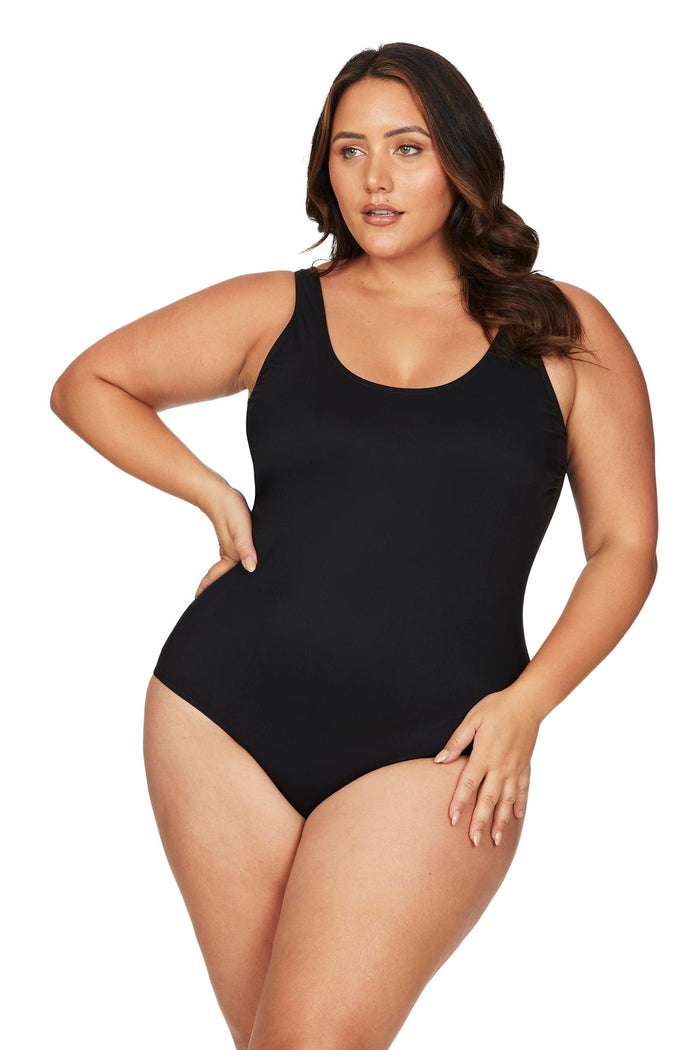 Sculpt Renoir One Piece - Black - Artesands - Splash Swimwear  - artesands, Feb22, One Pieces, Womens - Splash Swimwear 